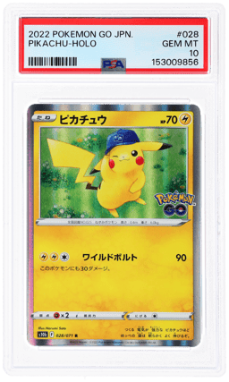 2022 Pokemon Go Japanese Holo Pikachu #28 PSA 10