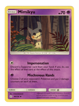 2019 Mimikyu #96 Cosmic Eclipse