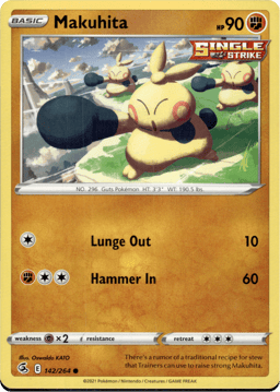 2021 Makuhita #142 Fusion Strike