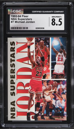 1993 Fleer NBA Superstars Michael Jordan #7 CGC 8.5 NM-MT+