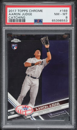 2017 Topps Chrome Aaron Judge ROOKIE #169 PSA 8 NM-MT