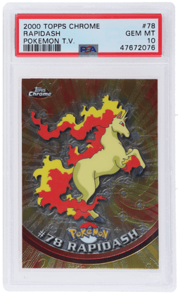 2000 Pokemon Chrome Tv Rapidash #78 PSA 10