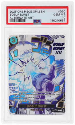 2025 One Piece Legacy of the Master Alternate Art Boeuf Burst #OP12-060 PSA 10