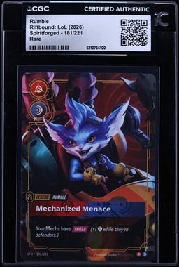 2026 Riftbound League Of Legends LoL Spiritforged Rumble #181 CGC AUTH