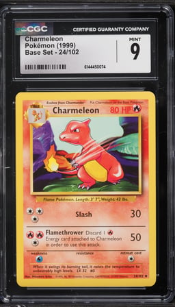 1999 Pokemon Base Set Charmeleon #24 CGC 9 MINT