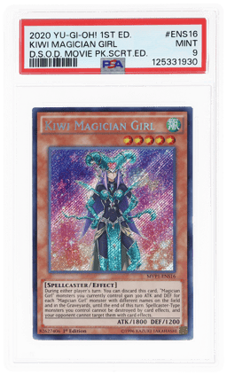 2020 Yu-Gi-Oh! the Dark Side of Dimensions Movie Pack Secret Edition 1st Edition Kiwi Magician Girl #ENS16 PSA 9
