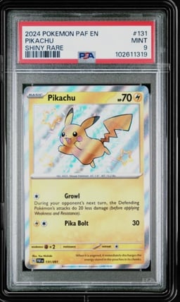 2024 POKEMON PAF EN-PALDEAN FATES SHINY RARE #131 PIKACHU PSA 9