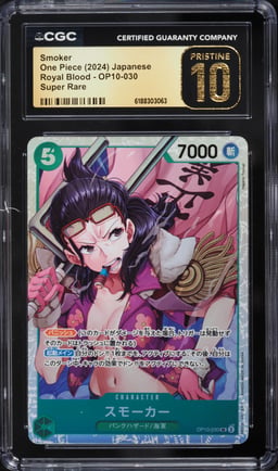 2024 One Piece Japanese Royal Blood SR Smoker #OP10-030 CGC 10 PRISTINE