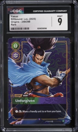 2025 Riftbound League Of Legends LoL Origins Yasuo #259 CGC 9 MINT