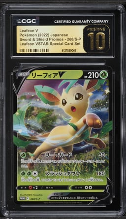 2022 Pokemon Japanese Sword & Shield Promo Special Set Holo Leafeon V #268 CGC 10 PRISTINE