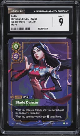 2026 Riftbound League Of Legends LoL Spiritforged Irelia #195 CGC 9 MINT