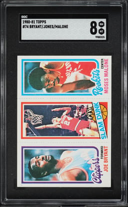 1980 Topps Basketball Joe Bryant Bobby Jones Mosses Malone #74 SGC 8 NM-MT
