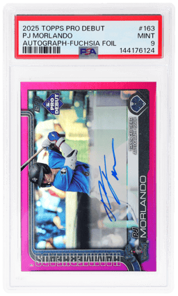 2025 Topps Pro Debut Autograph Fuchsia Foil PJ Morlando #PD163 109/199 PSA 9