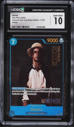 2024 One Piece Promo Premium Collection Live Action Edition Shanks #P-051 CGC 10 GEM MINT