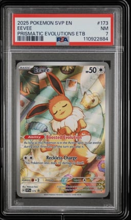 2025 POKEMON SVP EN-SV BLACK STAR PROMO #173 EEVEE PSA 7