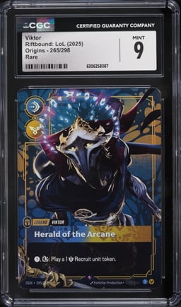 2025 Riftbound League Of Legends LoL Origins Viktor #265 CGC 9 MINT