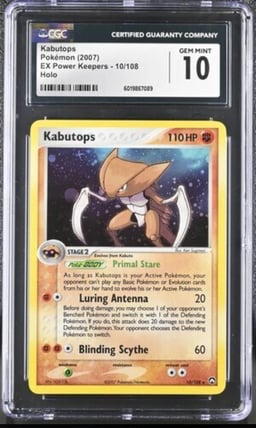 CGC 10 KABUTOPS HOLO 10 EX POWER KEEPERS POKEMON GEM MINT