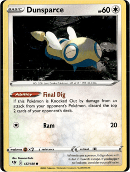 2020 Dunsparce #137 Darkness Ablaze