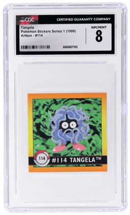 1999 Pokemon Stickers Series 1 Artbox Tangela #114 CGC 8