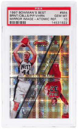 1997 Bowman's Best Mirror Image Atomic Refractor Cedric Ceballos/Keith Van Horn/Kobe Bryant/Scottie Pippen #MI4 PSA 10