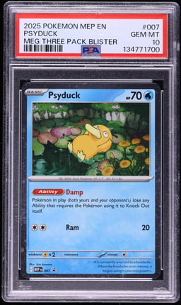 2025 Pokemon Mega Evolution Black Star Promo Psyduck #7 PSA 10 GEM MINT