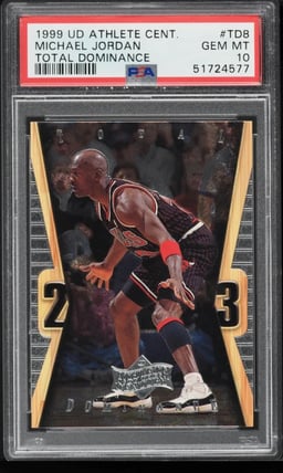 1999 Upper Deck MJ Athlete Of The Century Total Dominance Michael Jordan PSA 10