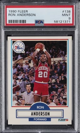 1990 FLEER #138 RON ANDERSON PSA 9
