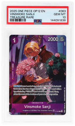 2025 One Piece Legacy of the Master Treasure Rare Vinsmoke Sanji #OP10063 PSA 10