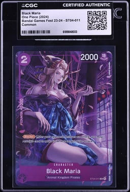 2024 One Piece Bandai Games Fest Black Maria #ST04-011 CGC AUTH