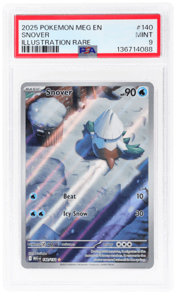 2025 Pokemon Mega Evolution Illustration Rare Snover #140 PSA 9