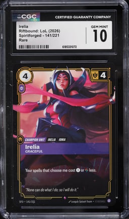 2026 Riftbound League Of Legends LoL Spiritforged Irelia #141 CGC 10 GEM MINT