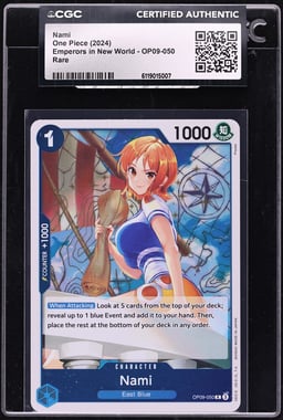 2024 One Piece Emperors In New World Nami #OP09-050 CGC AUTH