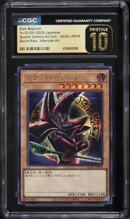 2025 Yu-Gi-Oh! Japanese QCAC Secret Rare Alt Art Dark Magician #QCAC-JP018 CGC 10 PRISTINE