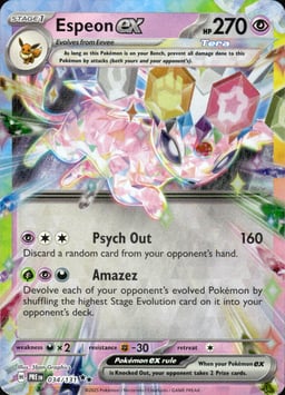 2025 Espeon ex #34 Prismatic Evolutions