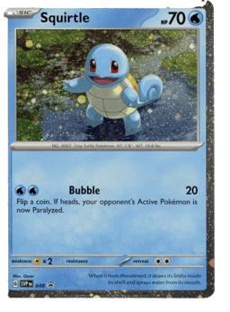 2023 Squirtle #48 Scarlet & Violet Black Star Promos
