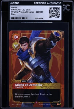 2025 Riftbound League Of Legends LoL Origins Proving Grounds Garen #23 CGC AUTH