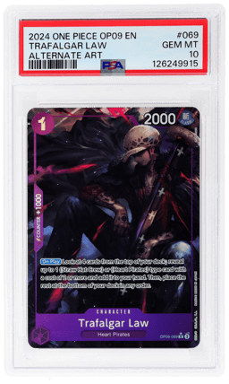 2024 One Piece Emperors In the New World Alternate Art Trafalgar Law #OP09069 PSA 10