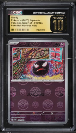 2023 Pokemon Japanese Scarlet & Violet 151 Poke Ball Reverse Holo Gastly #92 CGC 10 PRISTINE