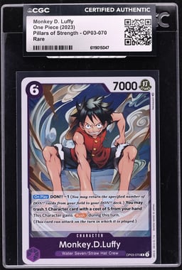 2023 One Piece Pillars Of Strength Monkey D. Luffy #OP03-070 CGC AUTH