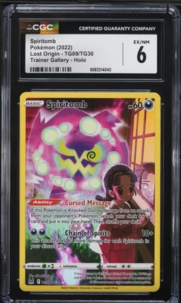 2022 Pokemon Sword & Shield Lost Origin Full Art Spiritomb #TG09 CGC 6 EXMT