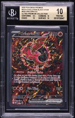 2025 Pokemon Mega Evolution Promo Ultra Premium Full Art Oricorio ex #24 BGS 10 PRISTINE