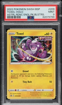 2022 Pokemon SWSH Black Star Promo Single Pack Blisters Holo Toxel #209 PSA 9