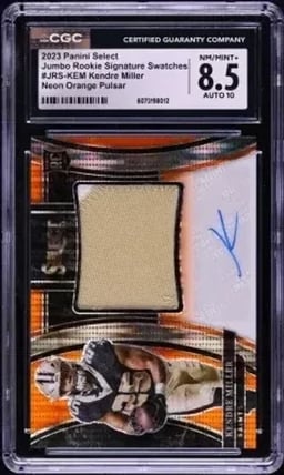 2023 Select Jumbo Neon Orange Pulsar Kendre Miller ROOKIE PATCH AUTO /33 CGC 8.5