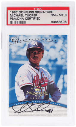 1997 Donruss Signature Century Marks Michael Tucker 44/100 PSA/DNA Auth
