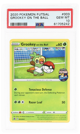 2020 Pokemon Futsal Collection Purchase Campaign Grookey On the Ball #3 PSA 10