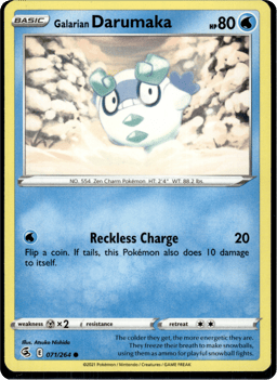2021 Galarian Darumaka #71 Fusion Strike