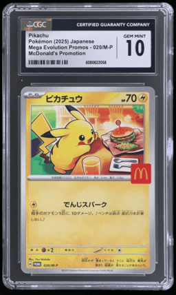 2025 Pokemon Mega Evolution Mcdonald's Promo Japanese Pikachu #20 CGC 10