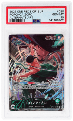 2025 One Piece Legacy of the Master Japanese Alternate Art Roronoa Zoro #OP12-020 PSA 10