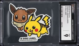 2023 Pokemon Japanese B-Side Label Stickers Eevee & Pikachu CGC 9 MINT