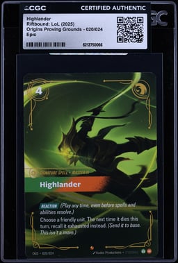 2025 Riftbound: LoL Origins Proving Grounds Highlander #020 CGC AUTH